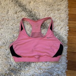 Nike Pink and Black Sports Bra
